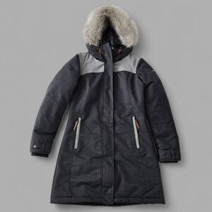 Columbia Women's Parka, Black and Light Gray, S